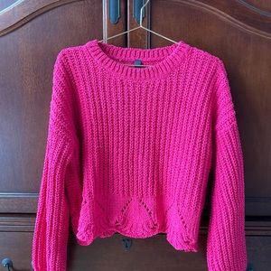 Sold on Mercari. Francesca’s Fuchsia Sweater. S